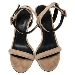 Alexander Wang Beige Suede Antonia Ankle Wrap Sandals Size 39