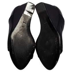 Alexander Wang Black Leather And Stretch Fabric Alla Wedge Pumps Size 38