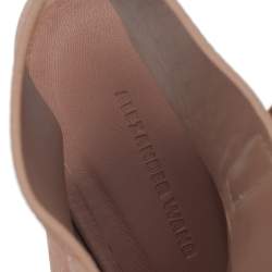 Alexander Wang Beige Leather Buckle Ankle Cuff Espadrille Sandals Size 39