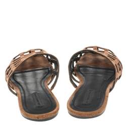 Pre Owned حذاء سلايد أليكساندر وانغ أليسكون سويدي بني مقاس 39