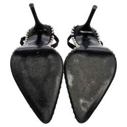 Alexander Wang Black Satin Rina Pointed-Toe Sandals Size 38