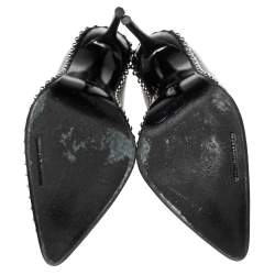 Alexander Wang Black Leather Eri Studded Mules Size 37