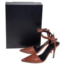 Alexander Wang Brown Leather Lovisa Pointed-Toe Pumps Size 38