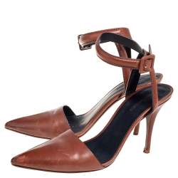 Alexander Wang Brown Leather Lovisa Pointed-Toe Pumps Size 38