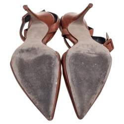 Alexander Wang Brown Leather Lovisa Pointed-Toe Pumps Size 38