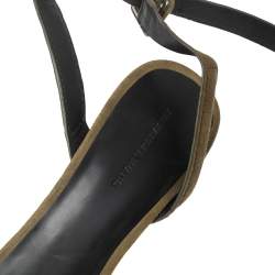 Alexander Wang Olive Green Suede Antonia Ankle-Strap Sandals Size 38