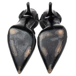 Pre Owned Alexander Wang Black Leather Lovisa Ankle Strap Sandals Size 38.5