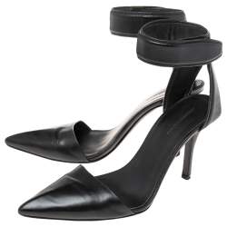 Pre Owned Alexander Wang Black Leather Lovisa Ankle Strap Sandals Size 38.5