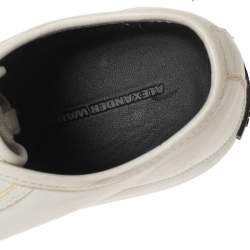 Alexander Wang White Leather Lace Up Sneakers Size 37