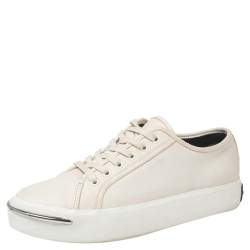 Alexander Wang White Leather Lace Up Sneakers Size 37