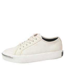 Alexander Wang White Leather Lace Up Sneakers Size 37