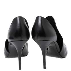 Alexander Wang Black Leather Cutout Pointed Toe Booties Size 41