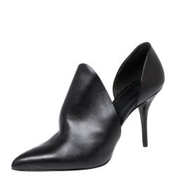 Alexander Wang Black Leather Cutout Pointed Toe Booties Size 41