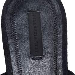 Alexander Wang Black Leather Amelia Studded Flat Slides Size 38