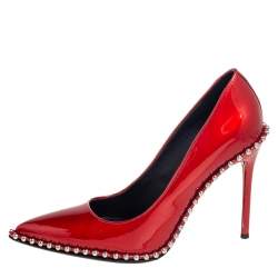 Alexander Wang Red Patent Rie  Pointed Toe Pumps Size 38