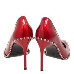 Alexander Wang Red Patent Rie  Pointed Toe Pumps Size 38