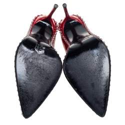 Alexander Wang Red Patent Rie  Pointed Toe Pumps Size 38