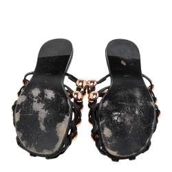 Alexander Wang Black Leather Amelia Studded Flat Mules Size 37