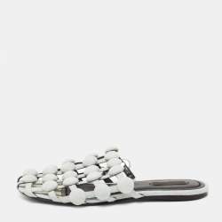 Alexander Wang Light Blue Denim Amelia Flat Slides Size 39