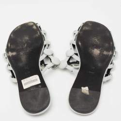 Alexander Wang Light Blue Denim Amelia Flat Slides Size 39