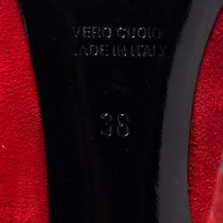 Alexander Wang Red Suede Pointed Toe Pumps Size 38