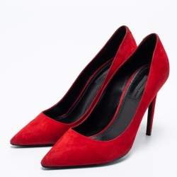 Alexander Wang Red Suede Pointed Toe Pumps Size 38