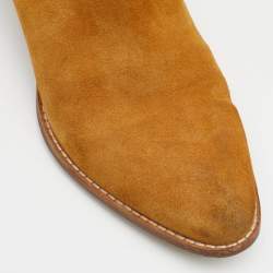 Alexander Wang Mustard Suede Cut Out Kori Ankle Booties Size 38