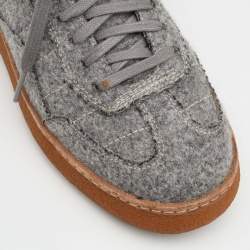 Alexander Wang Grey Wool Eden Low Top Sneakers Size 38
