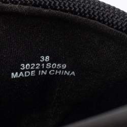 Alexander Wang Black Nylon Logo Flat Slides Size 38