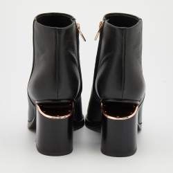 Alexander Wang Black Leather Gabi Ankle Length Boots Size 36