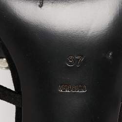 Alexander Wang Black Suede Studded Slide Sandals Size 37