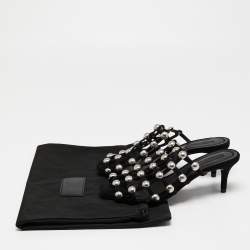 Alexander Wang Black Suede Studded Slide Sandals Size 37