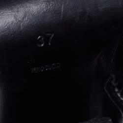 Alexander Wang Black Leather Dasha Ankle Boots Size 37