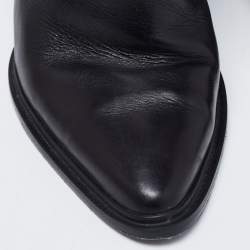 Alexander Wang Black Leather Dasha Ankle Boots Size 37