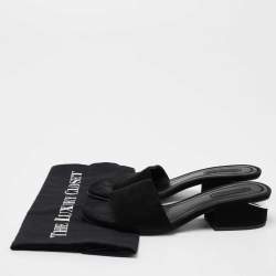 Pre Owned Alexander Wang Black Suede Lou Slide Sandals Size 36