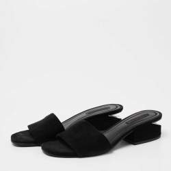 Pre Owned Alexander Wang Black Suede Lou Slide Sandals Size 36