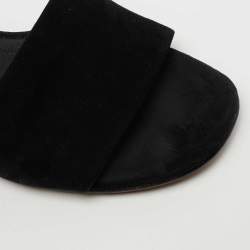 Pre Owned Alexander Wang Black Suede Lou Slide Sandals Size 36