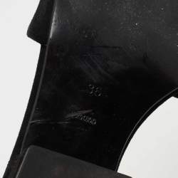 Pre Owned Alexander Wang Black Suede Lou Slide Sandals Size 36