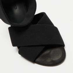 Alexander Wang Black Canvas Ankle Wrap Sandals Size 36