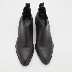 Alexander Wang Black Leather Gabi Ankle Length Boots Size 38