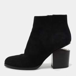 Alexander Wang Black Suede Ankle Boots Size 37