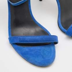 Alexander Wang Royal Blue Suede Antonia Ankle Strap Sandals Size 41