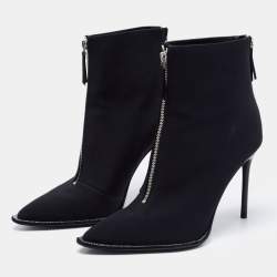 Alexander Wang Black Nylon Eri Booties Size 40