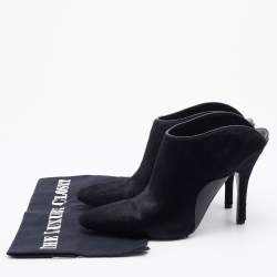 Alexander Wang Black Calf Hair Miranda Pointed Toe Mules Size 37