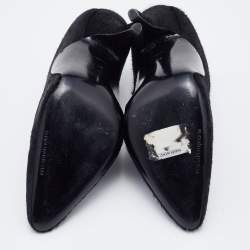 Alexander Wang Black Calf Hair Miranda Pointed Toe Mules Size 37