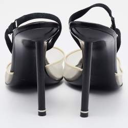 Alexander Wang Transparent/Black Mesh and Suede Alix Slingback Pumps Size 39.5