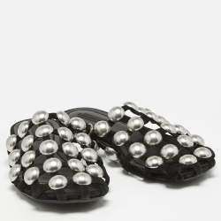 Alexander Wang Black Satin Amelia Mule Flats Size 36.5
