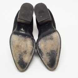 Alexander Wang Black Suede Gabi Ankle Boots Size 39