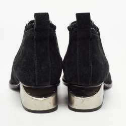 Alexander Wang Black Suede Gabi Ankle Boots Size 39