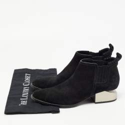 Alexander Wang Black Suede Gabi Ankle Boots Size 39